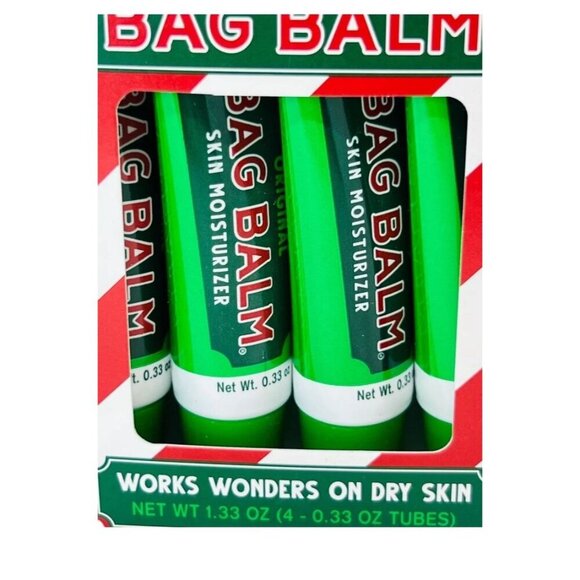 Bag Balm Christmas 4 Pack Vermont Original Skin Moisturizer Hands Lips Feet Gift - Picture 10 of 12